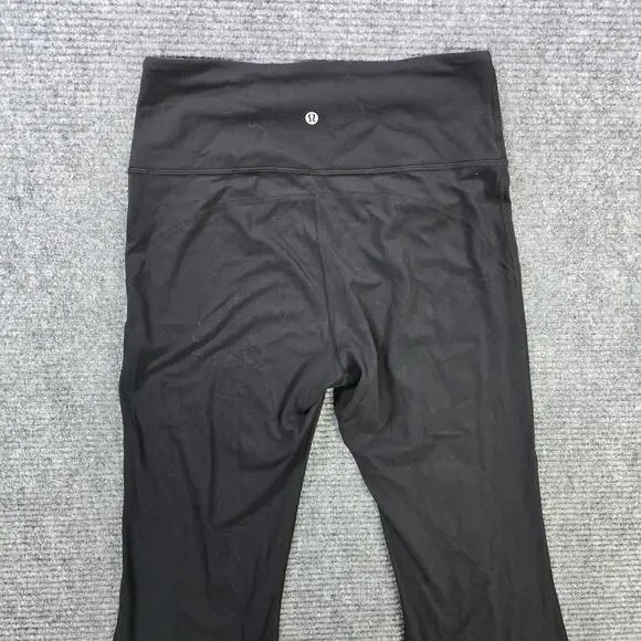 Lululemon Groove Pant Womens 10 Black Nulu High Rise Flared Yoga - Picture 5 of 6
